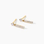Boucles D'Oreilles Pendantes Barakat Argent Dor&eacute; A L'Or 750/1000 Oxyde De Zirconium - Boucles d'oreilles fantaisie Enfant | Histoire d&rsquo;Or