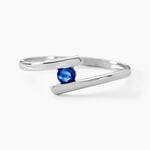 Bague Tamyra Or Blanc Saphir - Bagues solitaires Femme | Histoire d&rsquo;Or