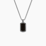 Collier Exode Acier Blanc Agate - F&ecirc;te des p&egrave;res Homme | Histoire d&rsquo;Or