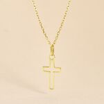 Pendentif Aimee Croix Or Jaune - Pendentifs Communion Famille | Histoire d&rsquo;Or
