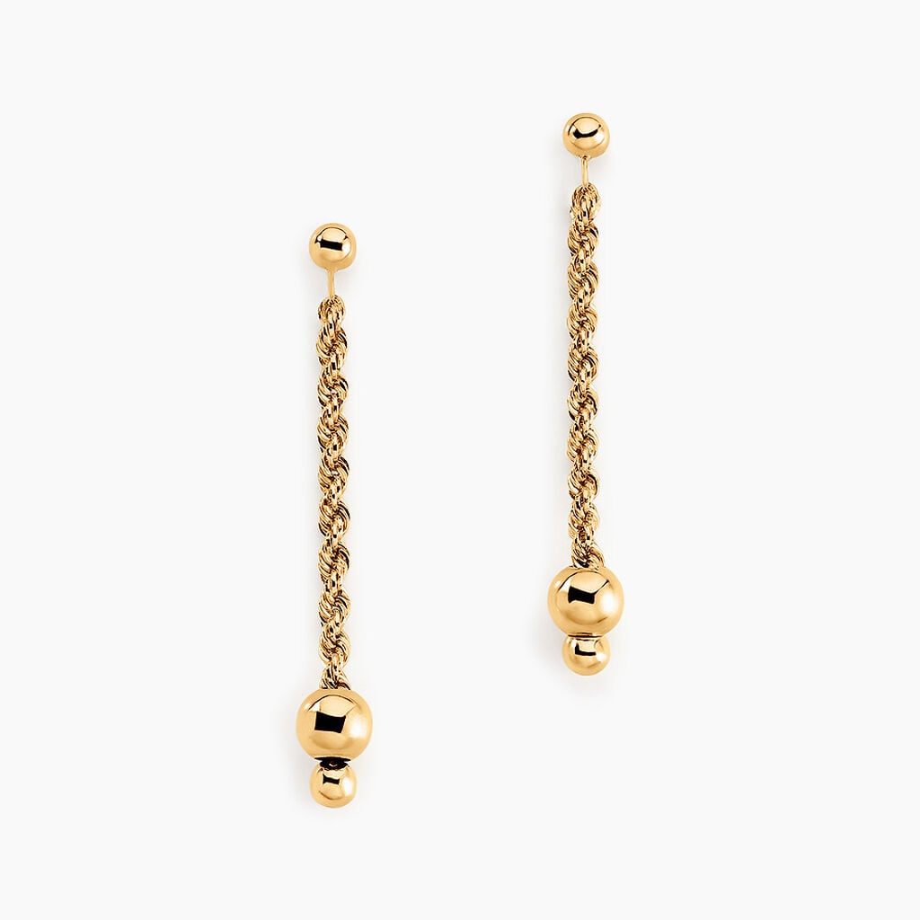 Boucles D'oreilles Pendantes Cordelia Or Jaune