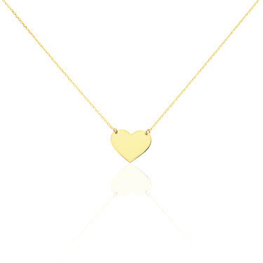 Collier Helenia Coeur Gravable Or Jaune