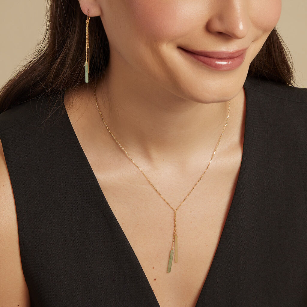 Collier Halcyone Or Jaune Aventurine - Colliers Femme | Histoire d’Or