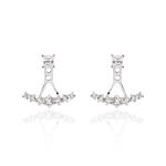 Bijoux D'oreilles Kyoto Or Blanc Oxyde De Zirconium - Ear cuffs Femme | Histoire d&rsquo;Or