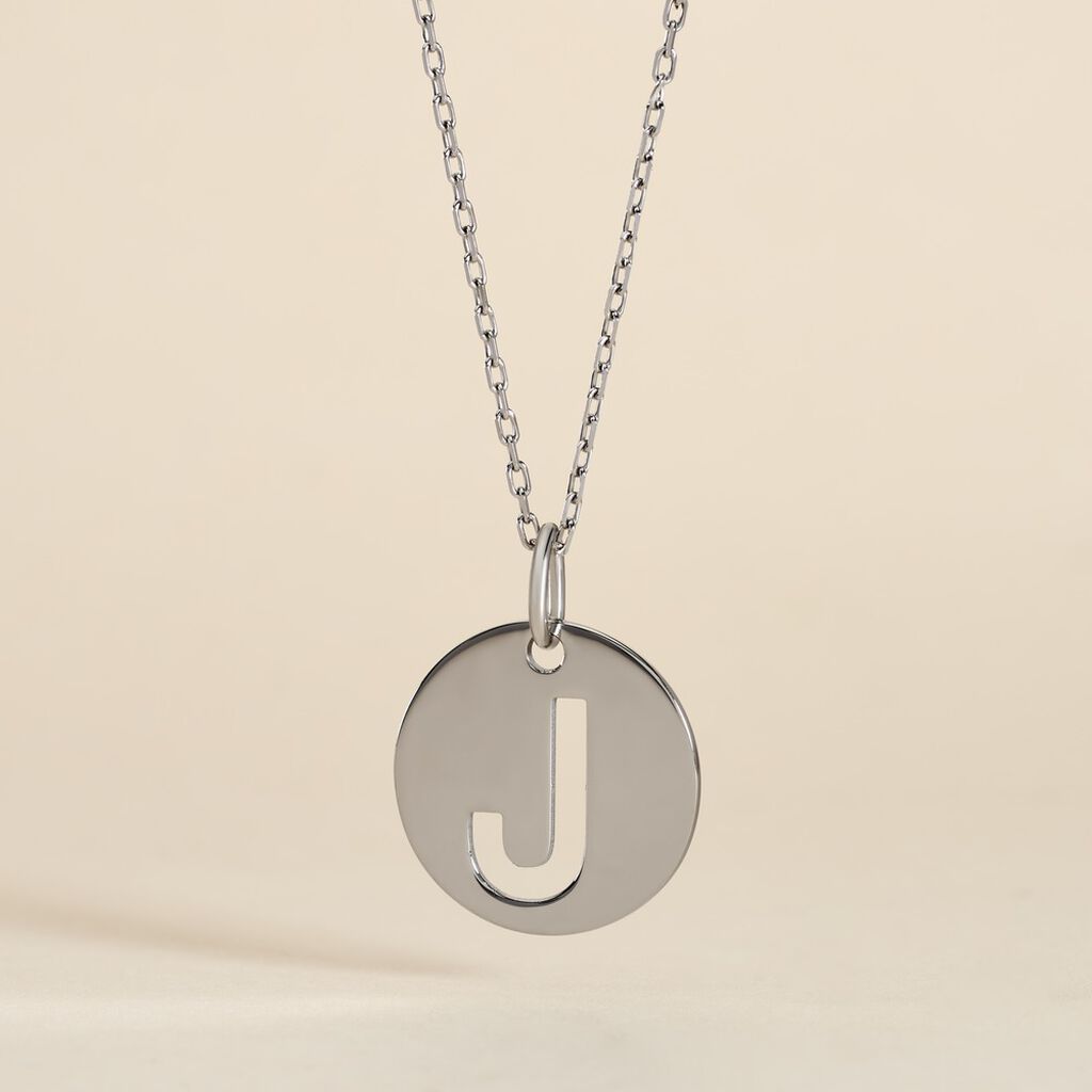 Pendentif Elio J Argent Blanc - Pendentifs Famille | Histoire d&rsquo;Or