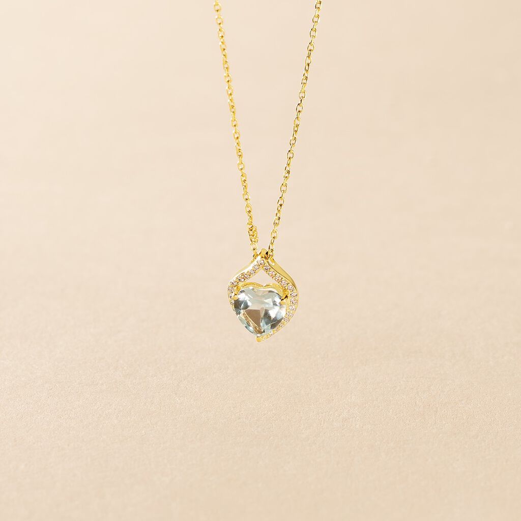 Collier Rosaline Or Jaune Topaze Et Oxyde De Zirconium - F&ecirc;te des m&egrave;res Femme | Histoire d&rsquo;Or