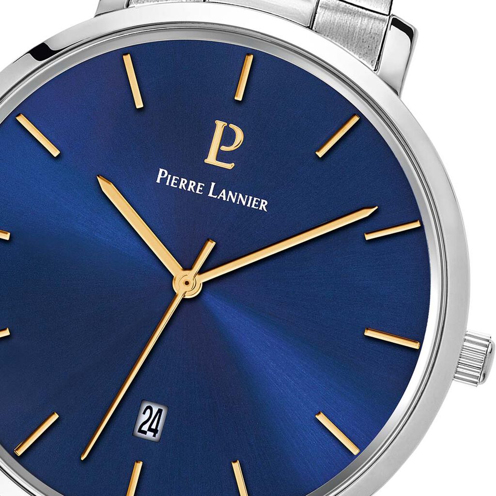 Montre Lannier Collection Echo Acier Argenté - Montres Homme | Histoire d’Or