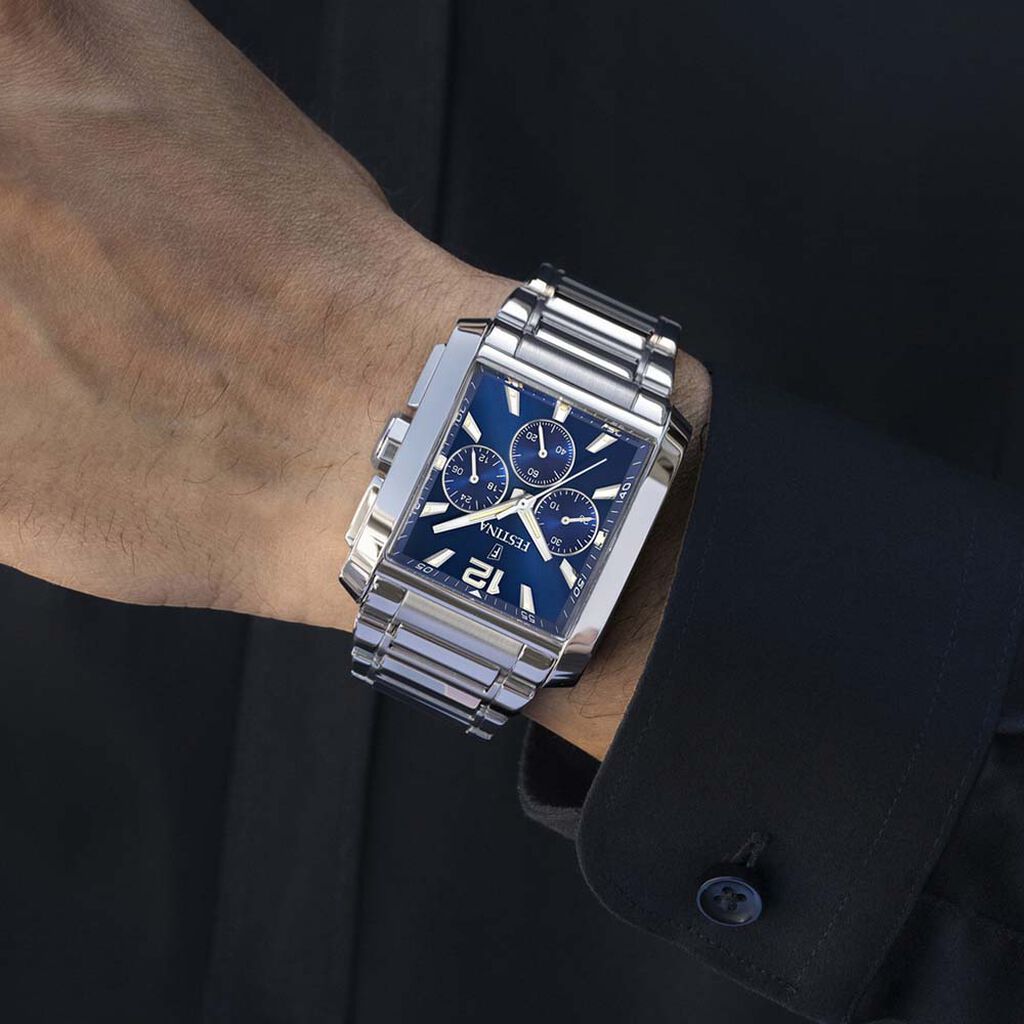 Montre Festina Timeless Chronograph Bleu - Montres Homme | Histoire d’Or