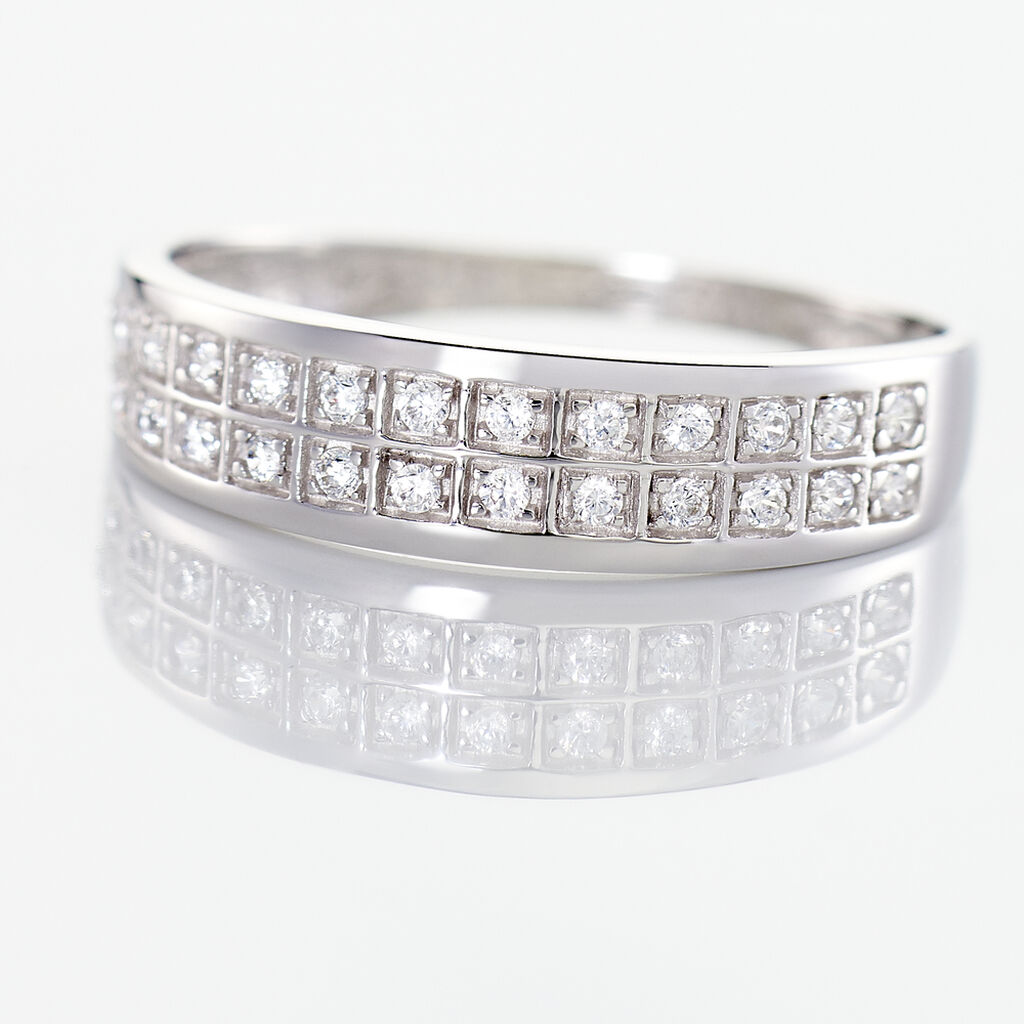 Bague Morjana Or Blanc Oxyde De Zirconium - Bagues avec pierre Femme | Histoire d’Or