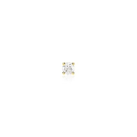 Boucle D'oreille Puce Unitaire Victoria Or Jaune Diamant - Clous d'oreilles Famille | Histoire d&rsquo;Or