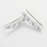 Bijoux D&iquest;oreilles Grimpants Sarida Argent Blanc Oxyde De Zirconium - Boucles d'oreilles fantaisie Femme | Histoire d&rsquo;Or