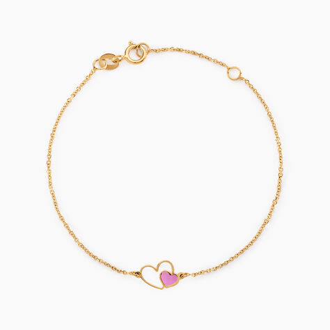 Bracelet Or Jaune Mai Lan Smalto - Bracelets Coeur Enfant | Histoire d’Or