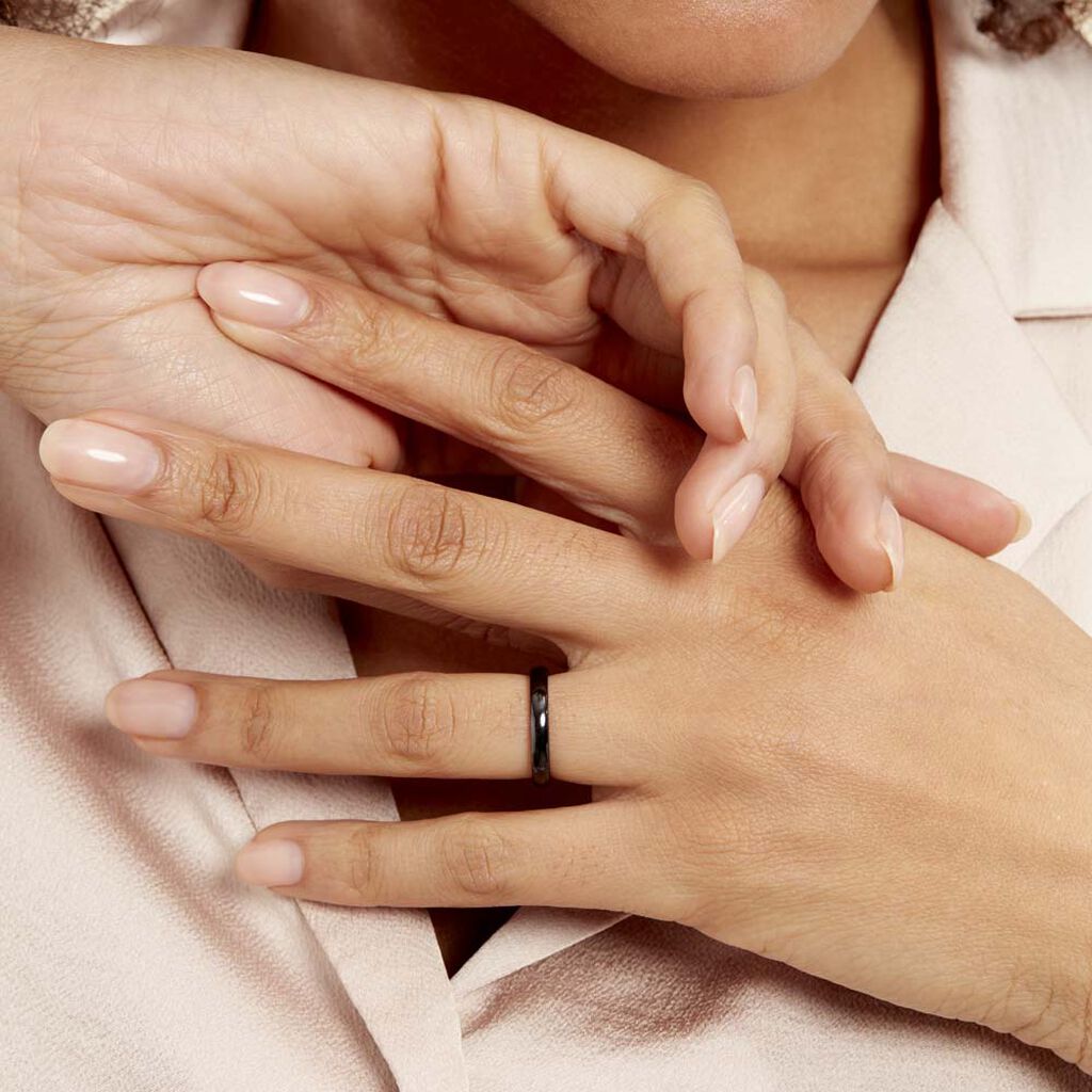 Bague Volta Ceramique Noir Céramique - Bagues avec pierre Femme | Histoire d’Or