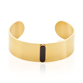 Bracelet Manchette Acier Doré Volcanus Agate - Bracelets fantaisie Femme | Histoire d’Or