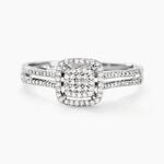 Bague 1986 Or Blanc Diamant - Bagues avec pierre Femme | Histoire d&rsquo;Or