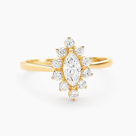 Bague Or Jaune Vladimira Oxyde De Zirconium - Bagues solitaires Femme | Histoire d&rsquo;Or