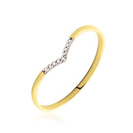 Bague Or Jaune Kaitlynn Diamant - Bagues avec pierre Femme | Histoire d’Or