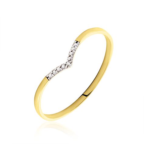 Bague Or Jaune Kaitlynn Diamant - Bagues avec pierre Femme | Histoire d’Or