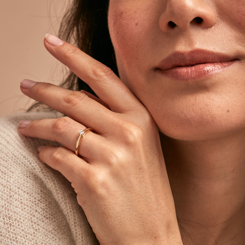 Bague Soltaire Iris Or Jaune Diamant - Bagues solitaires Femme | Histoire d’Or