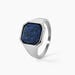 Chevalière Jourdan Eduard Acier Argenté Lapis Lazuli - Bagues solitaires Homme | Histoire d’Or