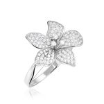 Bague Argent Blanc Catherine Oxydes De Zirconium - Bagues avec pierre Femme | Histoire d&rsquo;Or