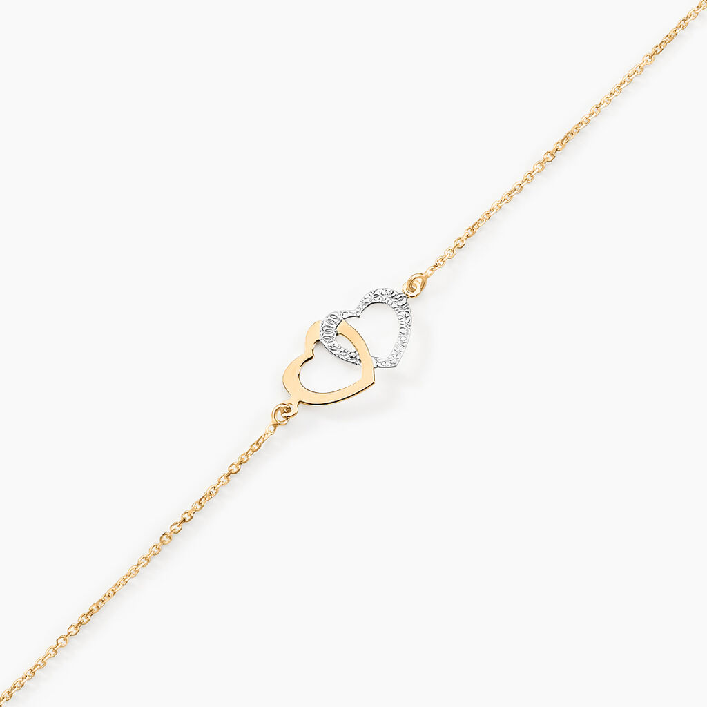 Bracelet Natala Or Bicolore - Bracelets Coeur Femme | Histoire d’Or