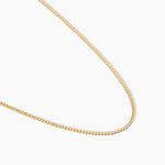 Chaine Ixia Maille Gourmette Diam Argent Dor&eacute; A L'Or 750/1000 - Chaines Unisex | Histoire d&rsquo;Or