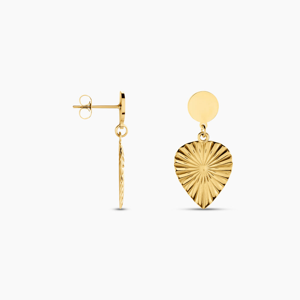 Boucles D'oreilles Pendantes Hyacinth Acier Jaune - Boucles d'oreilles fantaisie Femme | Histoire d’Or