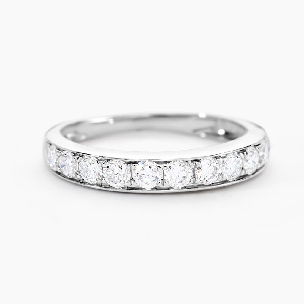 Alliance Rhea Ld Platine Blanc Diamant Synth&eacute;tique - Alliances Femme | Histoire d&rsquo;Or