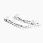 Boucles D'oreilles Pendantes Isalis Argent Blanc Oxyde De Zirconium - Boucles d'oreilles fantaisie Femme | Histoire d&rsquo;Or
