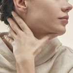 Boucles D'oreilles Puces Annie-francoise Infini Or Jaune - Clous d'oreilles Femme | Histoire d&rsquo;Or