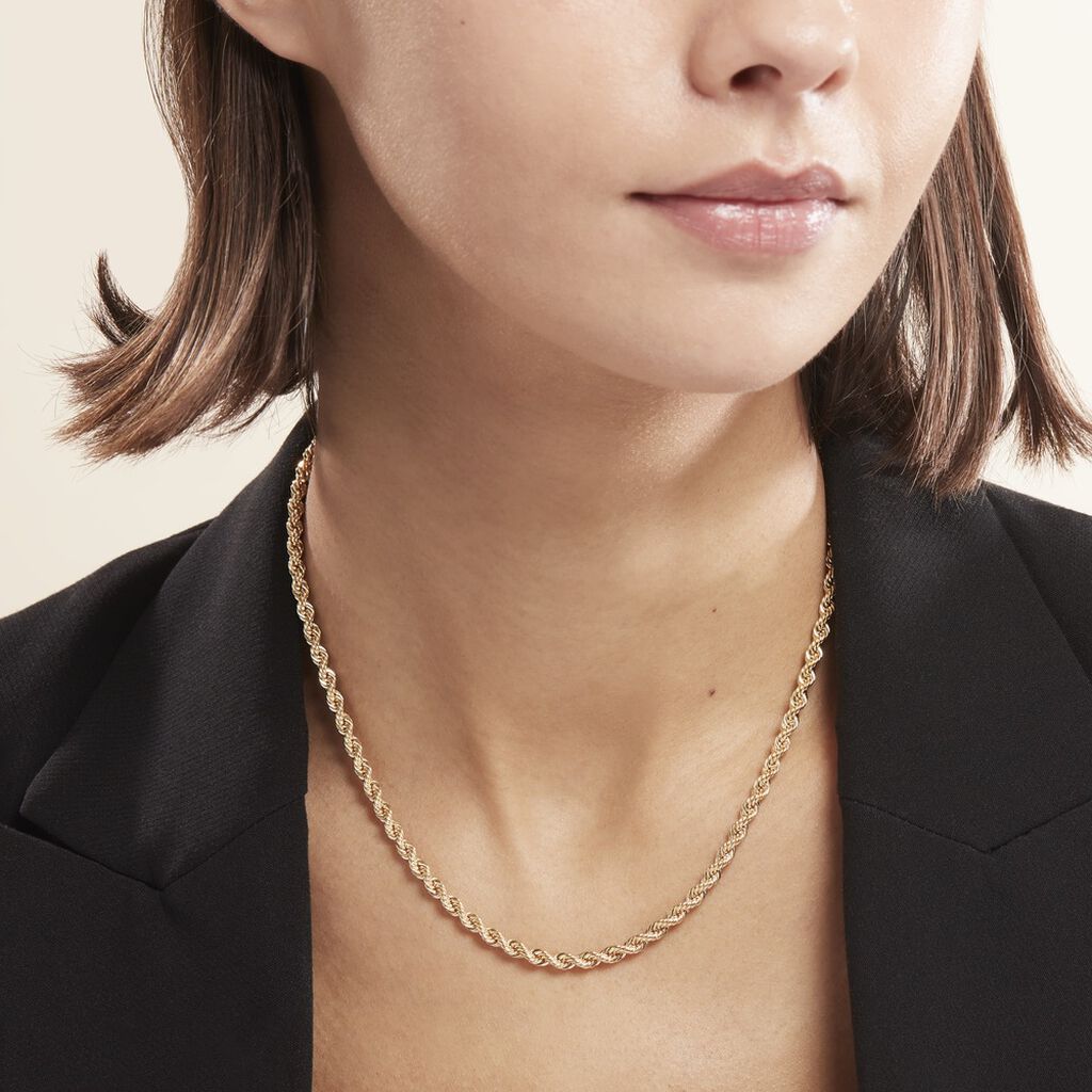 Collier Jerry Maille Corde Or Jaune - Chaines Femme | Histoire d’Or