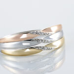 Bague Nesibe Or Tricolore Diamant - Bagues avec pierre Femme | Histoire d&rsquo;Or