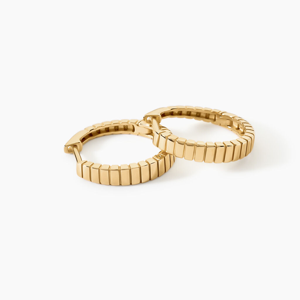 Cr&eacute;oles Dorofei Argent Dor&eacute; A L'Or 750/1000 - Boucles d'oreilles cr&eacute;oles Femme | Histoire d&rsquo;Or