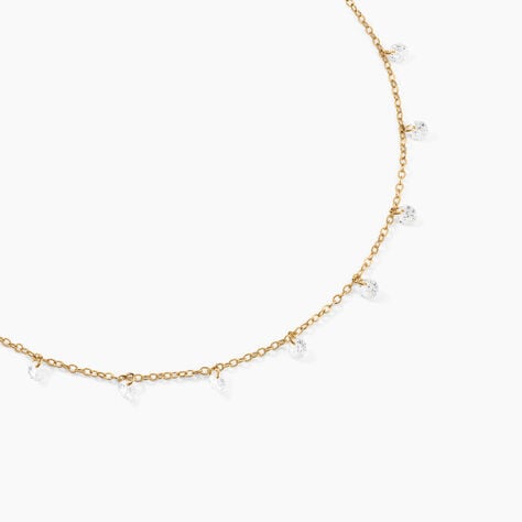 Collier Plaqu&eacute; Or Oxydes De Zirconium - Colliers fantaisie Femme | Histoire d&rsquo;Or