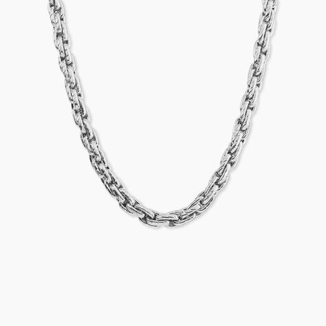 Collier M&eacute;tal Acier Blanc - Bijoux sans pierre Homme | Histoire d&rsquo;Or