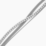 Bracelet Jourdan Arpad Acier Argent&eacute; - Bracelets cha&icirc;ne Homme | Histoire d&rsquo;Or