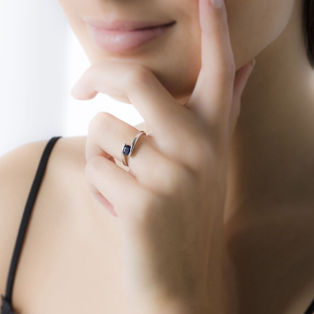 Bague Camilia Or Blanc Tanzanite - Bagues solitaires Femme | Histoire d’Or