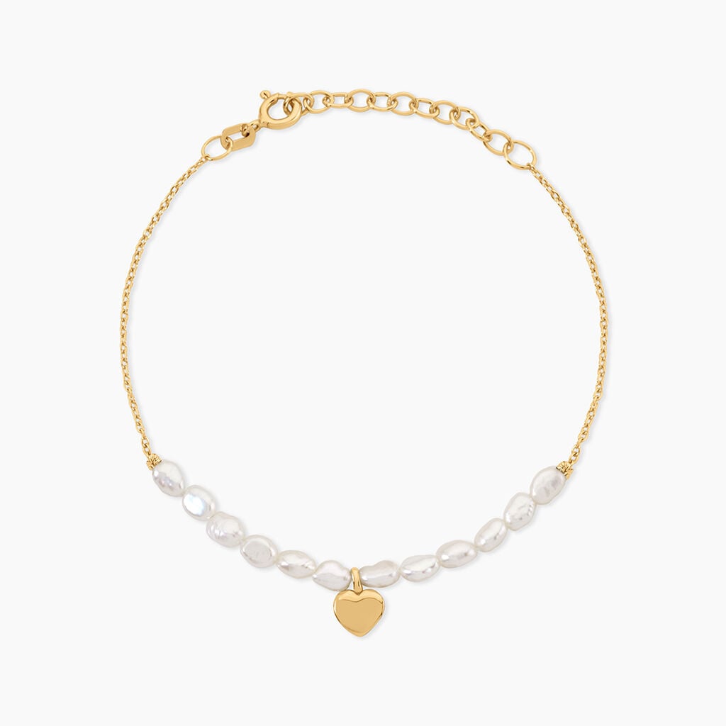 Bracelet Loving Pearl Argent Dor&eacute; A L'Or 750/1000 Perle De Culture - F&ecirc;te des m&egrave;res Femme | Histoire d&rsquo;Or
