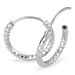 Créoles Argent Blanc Agathe - Boucles d'oreilles créoles Femme | Histoire d’Or