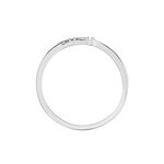 Bague Feath Argent Blanc Oxyde De Zirconium - Bagues solitaires Femme | Histoire d&rsquo;Or