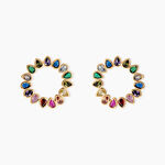 Boucles D'oreilles Pendantes Plaqu&eacute; Or Jaune Ethem Pierres - Boucles d'oreilles pendantes Femme | Histoire d&rsquo;Or