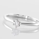 Bague Solitaire Athena Or Blanc Diamant - Bagues solitaires Femme | Histoire d&rsquo;Or