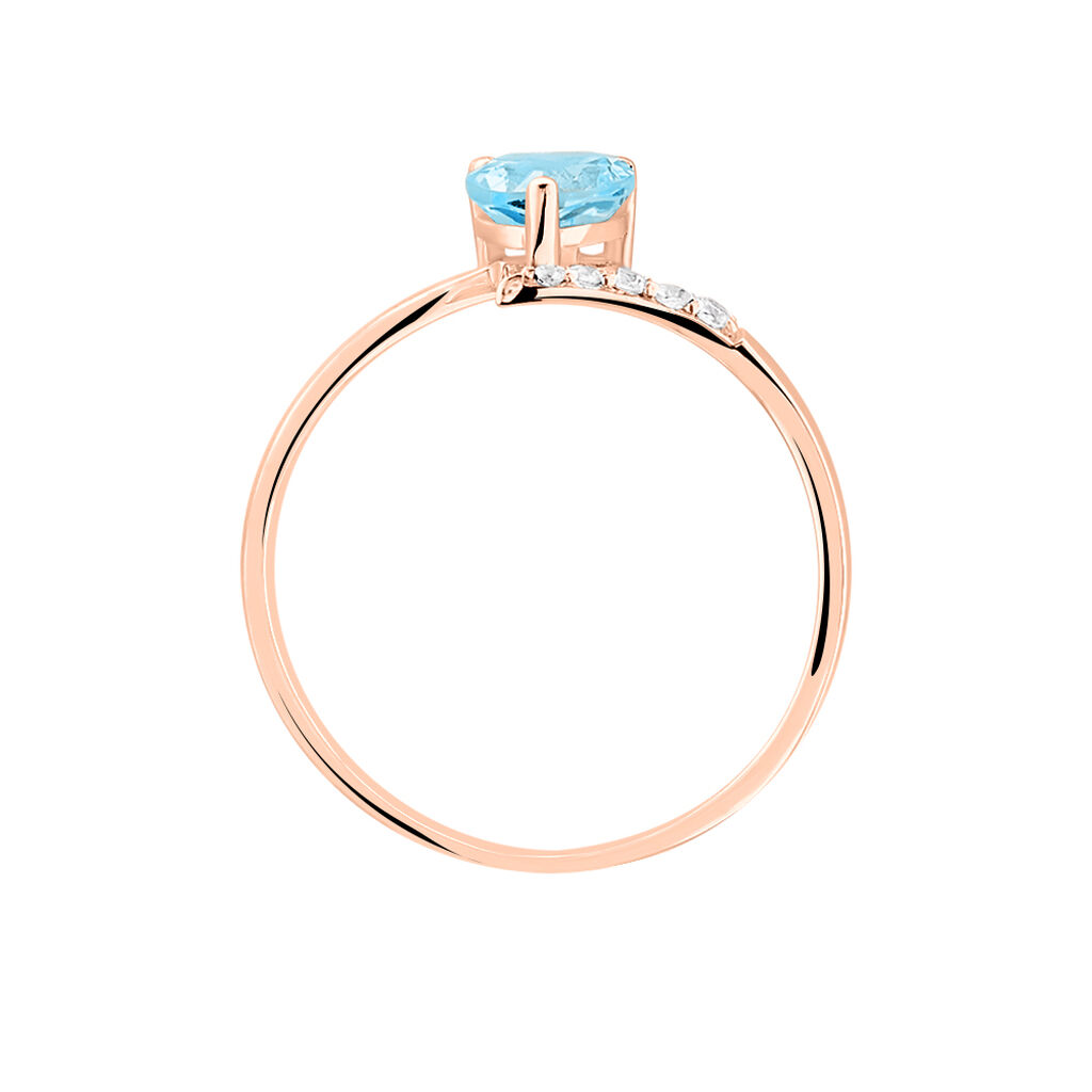 Bague Eva Or Rose Topaze Et Diamant - Bagues solitaires Femme | Histoire d&rsquo;Or