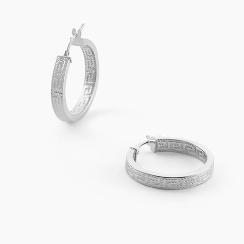 Créoles Ugenie Or Blanc - Boucles d'oreilles créoles Femme | Histoire d’Or
