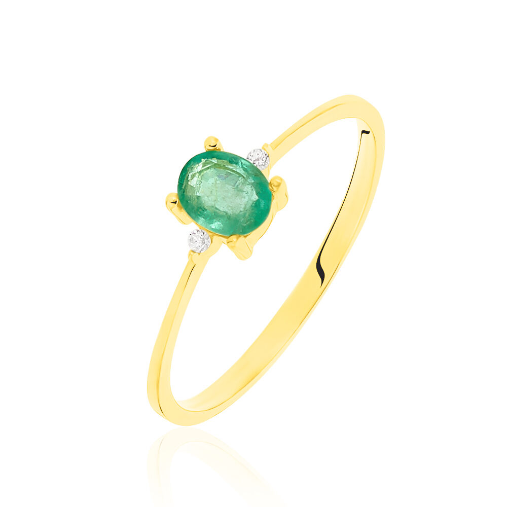 Bague en or avec emeraude clearance