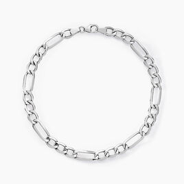 Bracelet Cameo Alternee 1/3 Or Blanc - Bracelets chaîne Homme | Histoire d’Or