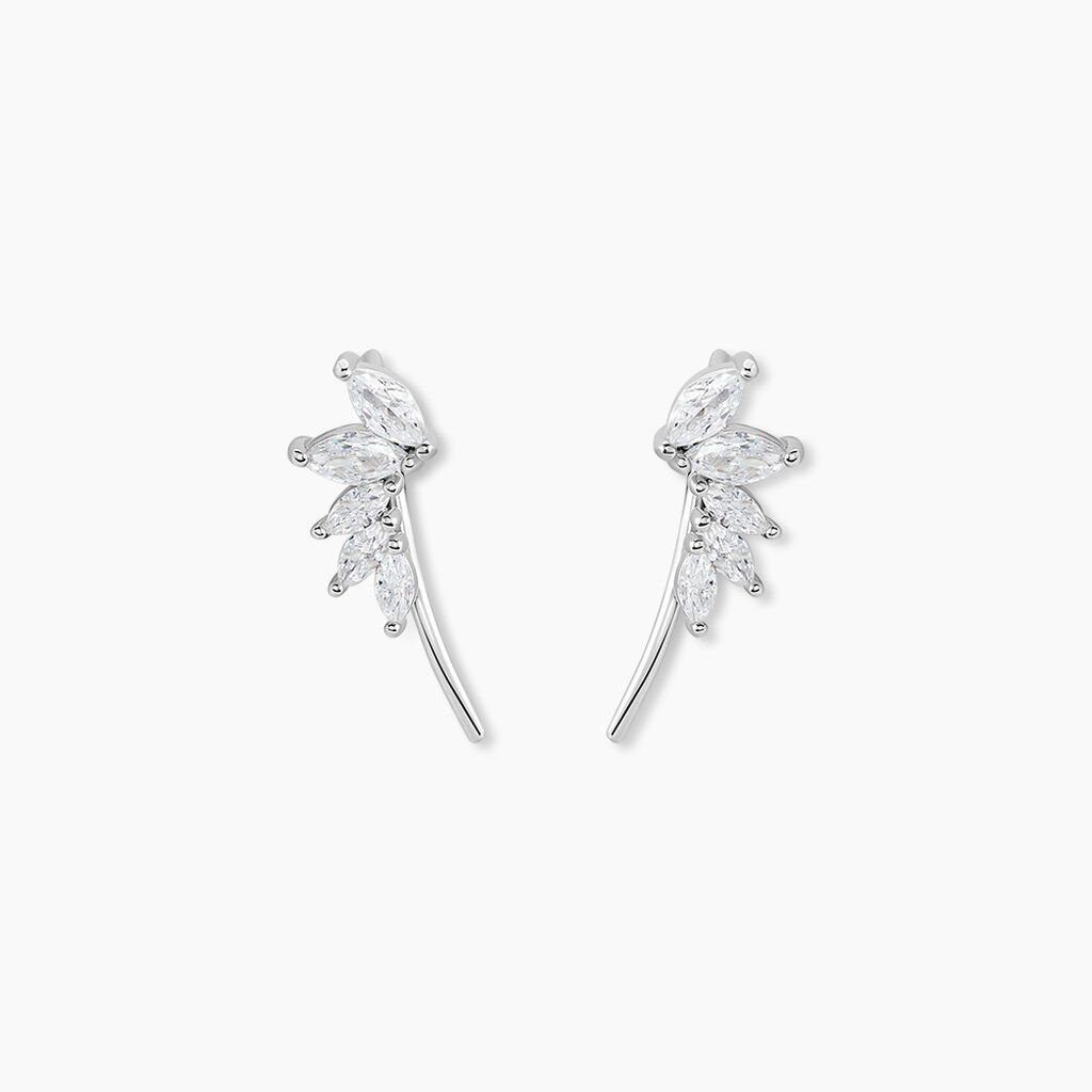 Bijoux D'oreilles Duchesse Argent Blanc Oxyde De Zirconium - Boucles d'oreilles fantaisie Femme | Histoire d’Or