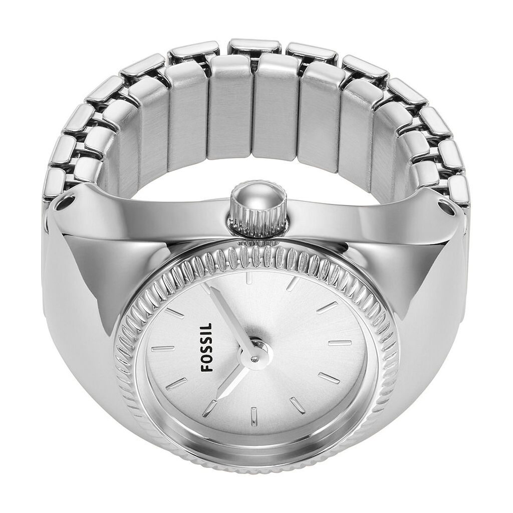 Montre Fossil Watch Ring Blanc - Id&eacute;es cadeaux Femme | Histoire d&rsquo;Or
