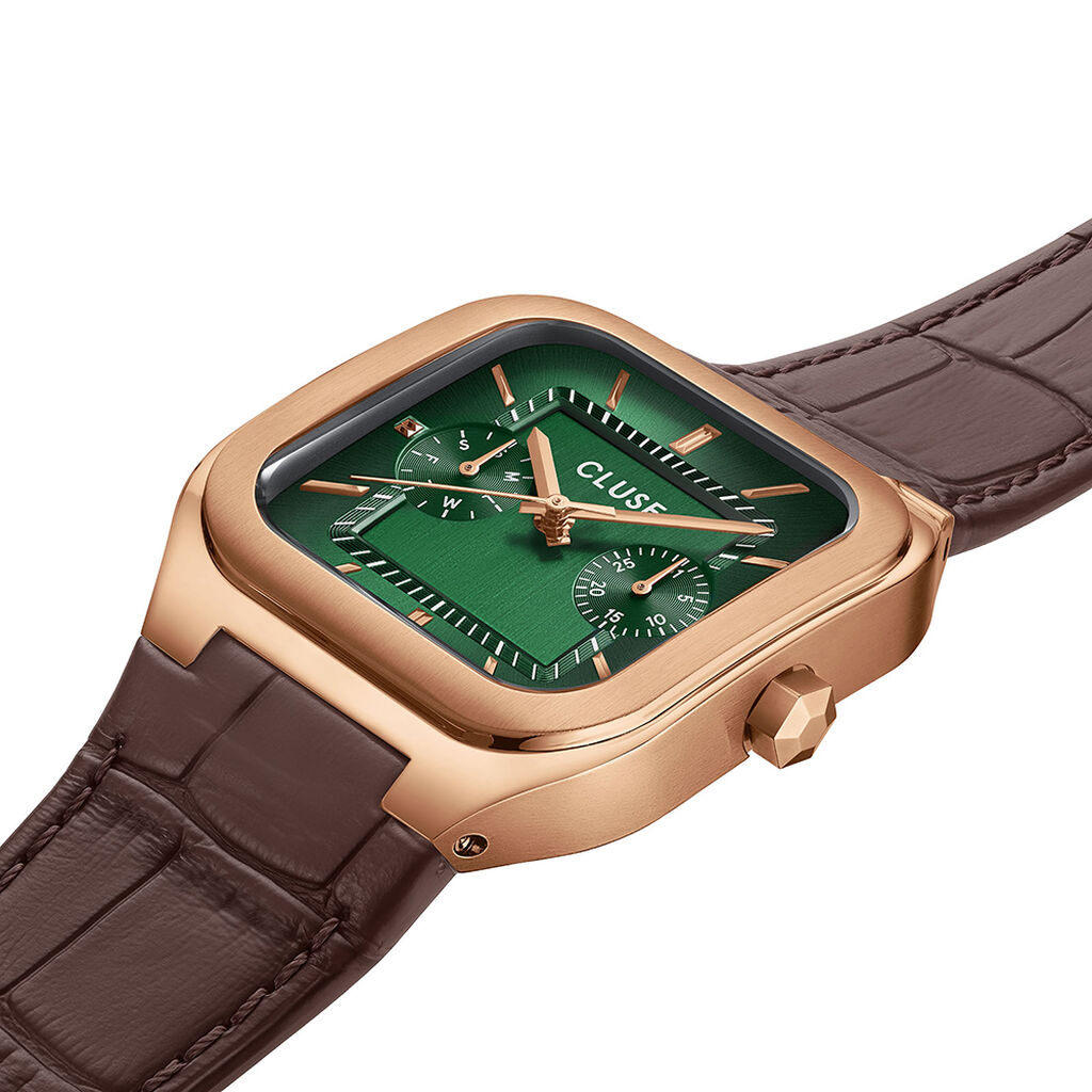 Montre Cluse Quadrus Multifonction Vert - Montres Homme | Histoire d&rsquo;Or
